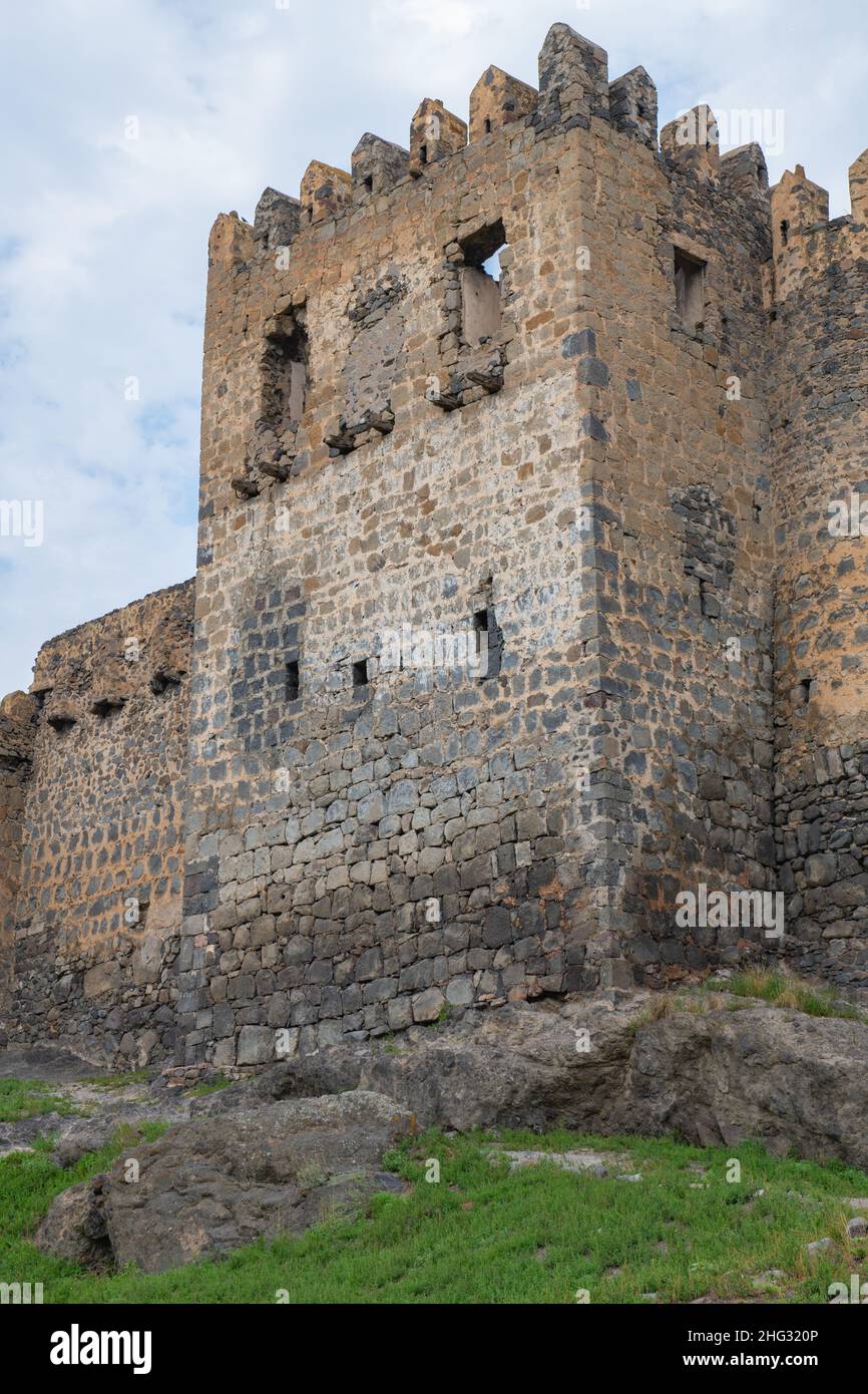 Türme und mächtige Steinmauern in der Festung Stockfoto