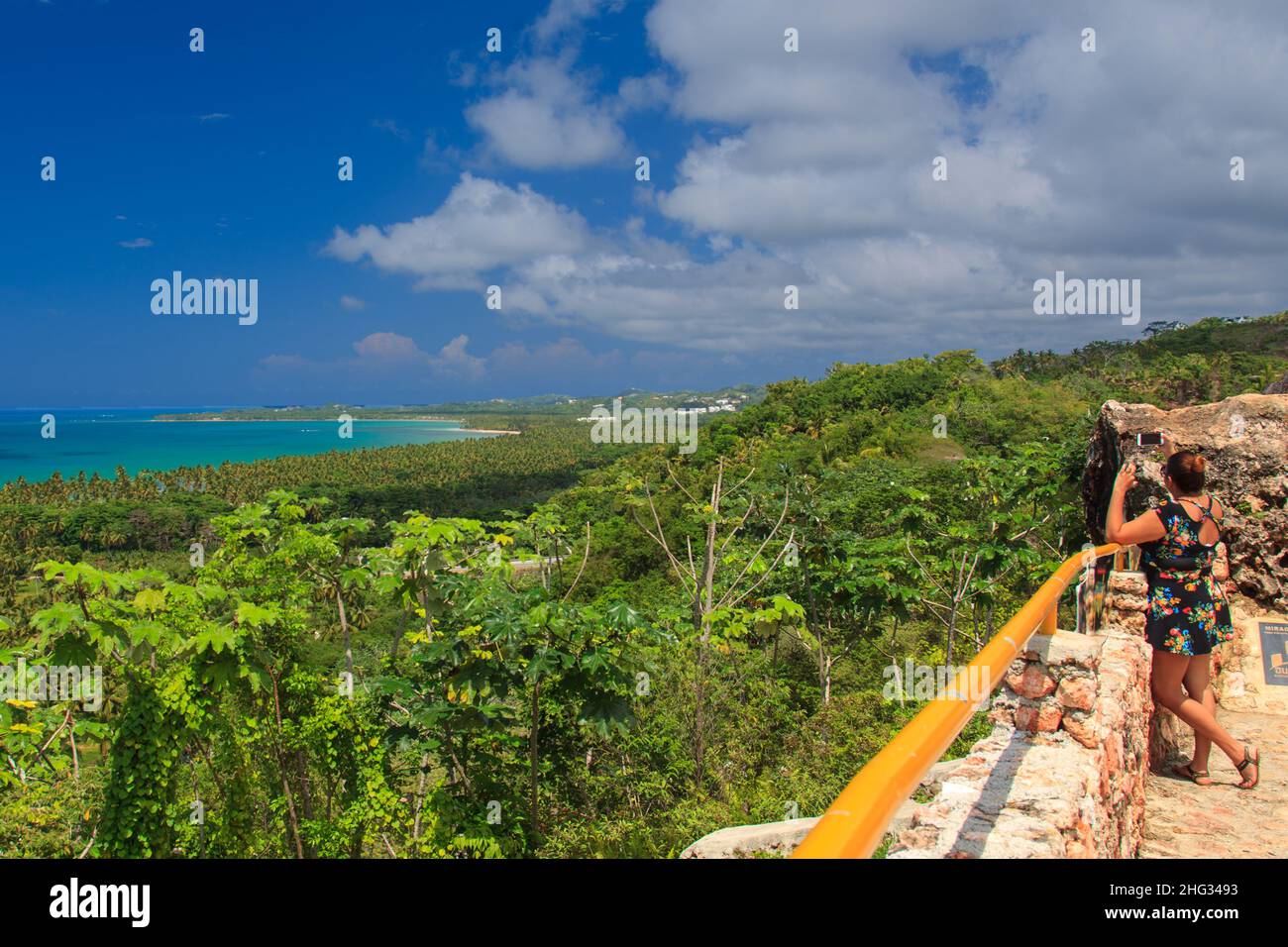 Blick auf den Weg nach Las Terranes. Stockfoto