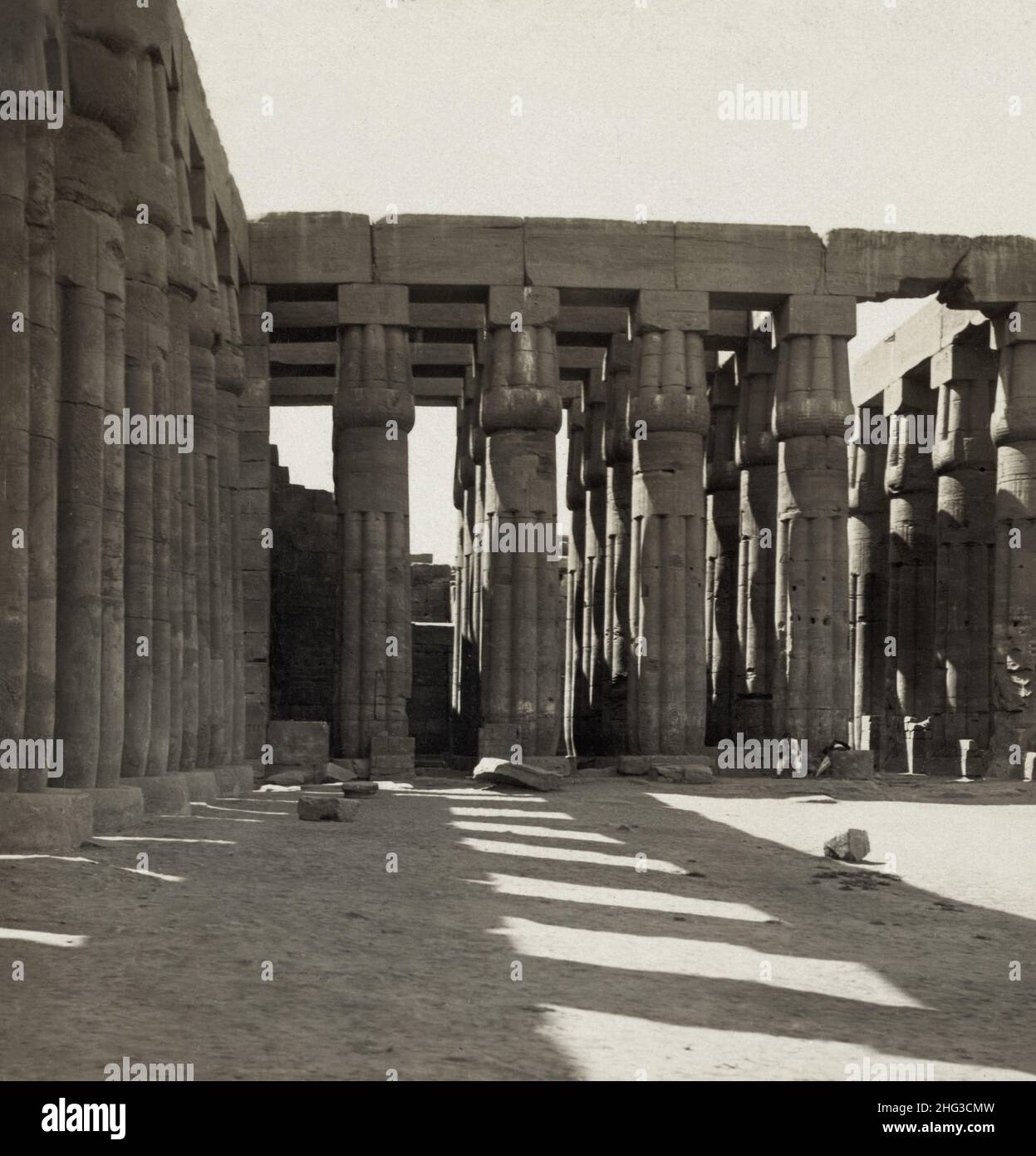 Das Alte Ägypten. Die Empire-Periode. Court C. Tempel von Luxor, Ägypten. 1900s Stockfoto