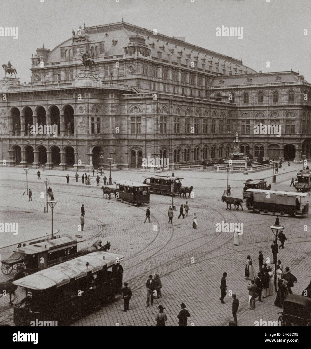 Vintage-Foto der Wiener Staatsoper, Wien, Österreich. 1900s Stockfoto