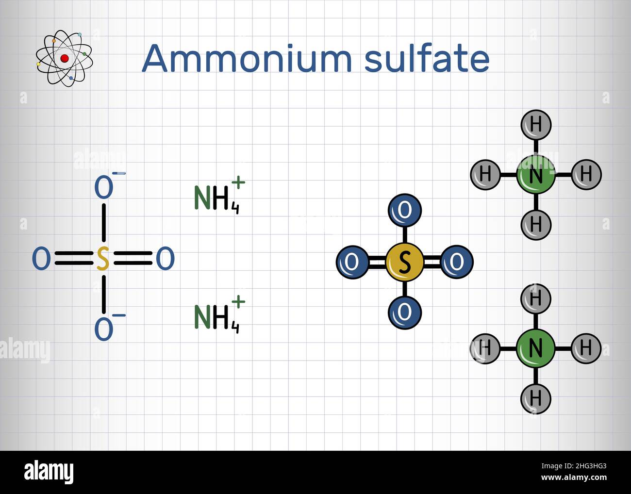 Ammoniumsulfat, AmmoniumsulfatMolekül. Es handelt sich um