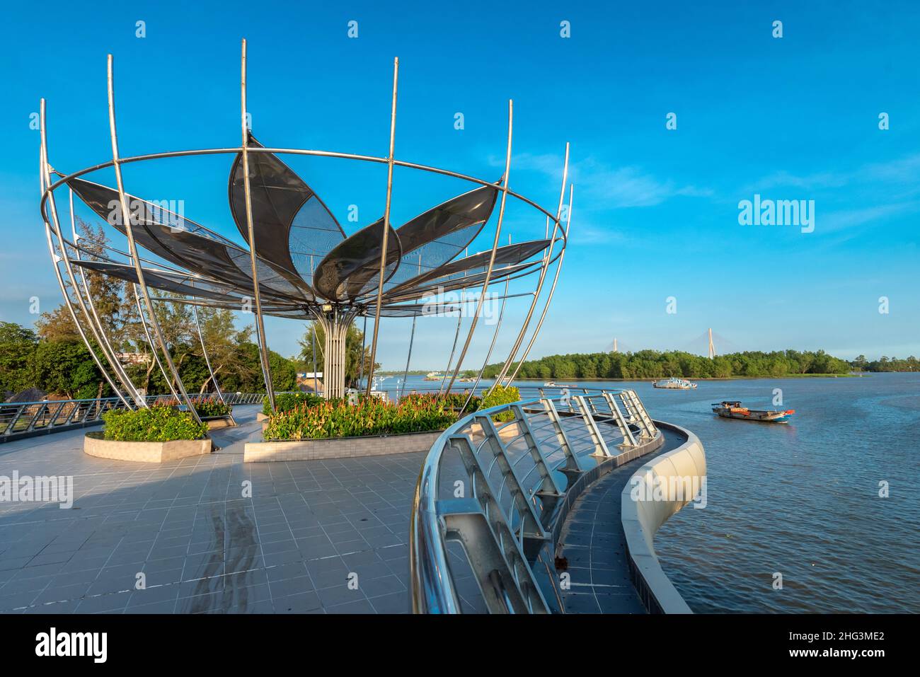 Lizenzfreie hochwertige freie Stock Bild von Ninh Mieu Can Tho Fußgängerbrücke Stockfoto