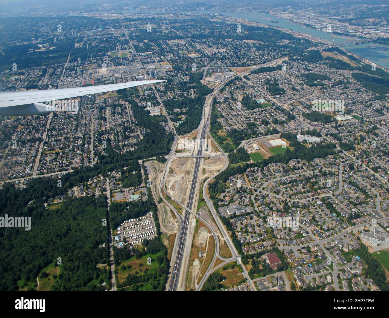 Anfahrt nach Vancouver, British Columbia, Kanada, Nordamerika Stockfoto