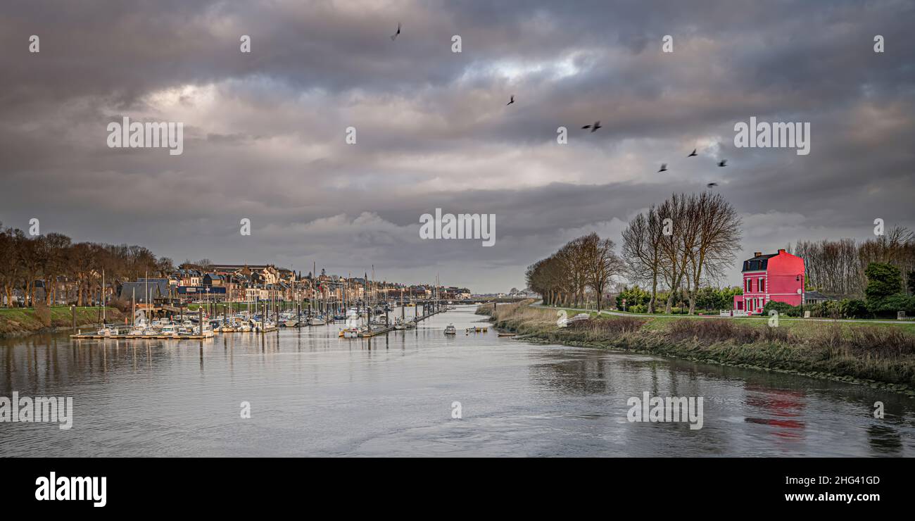 Port de Saint Valery sur Somme, Stockfoto