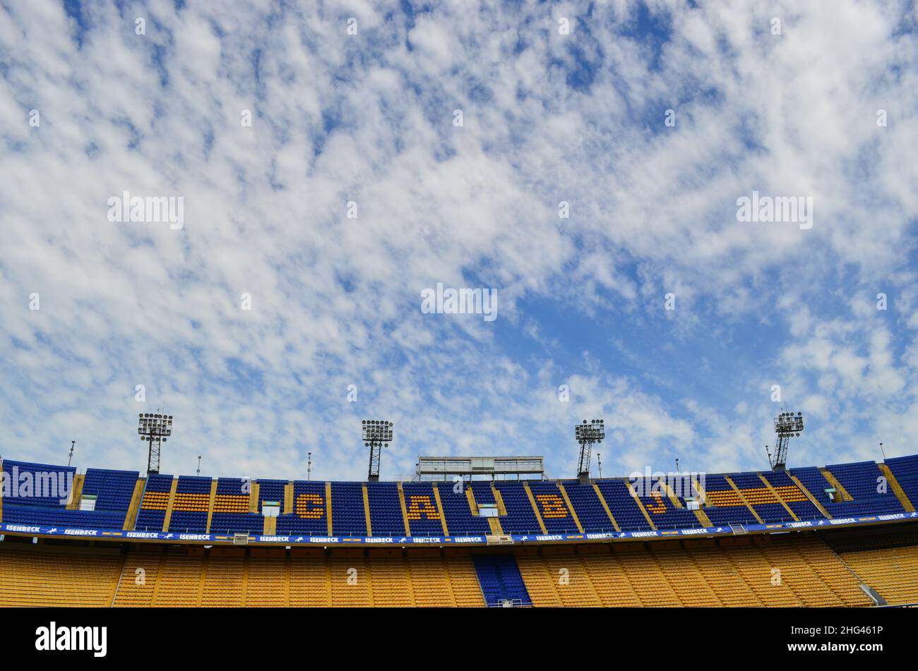 Boca Juniors Stadion, weltberühmter Fußball oder Fußballmannschaft Argentiniens Stockfoto