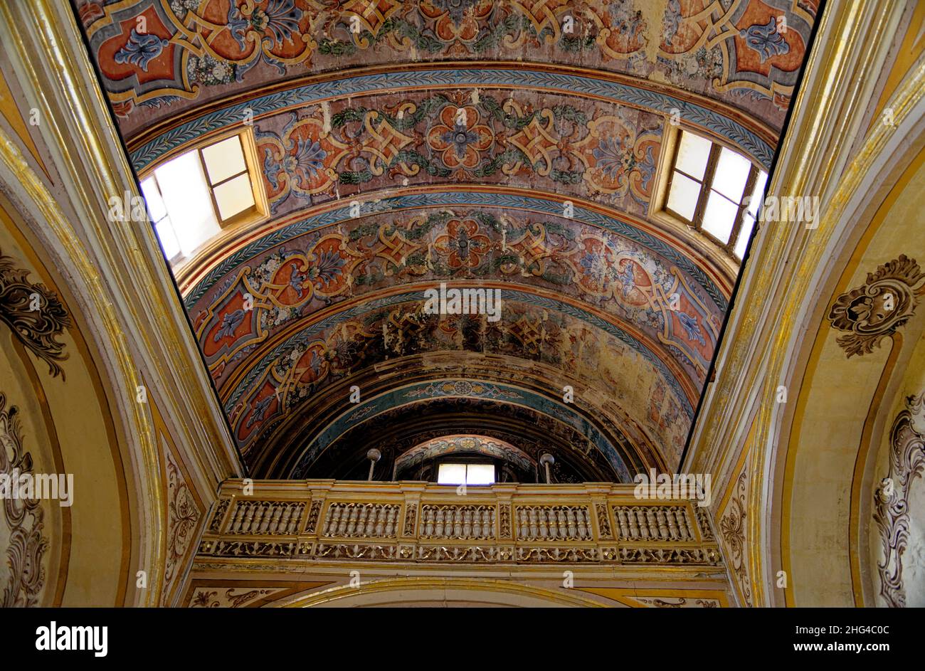 Innen der Kirche unserer Lieben Frau vom Sieg barocke Inneneinrichtung in Valletta, Malta. 2nd vom Februar 2016 Stockfoto