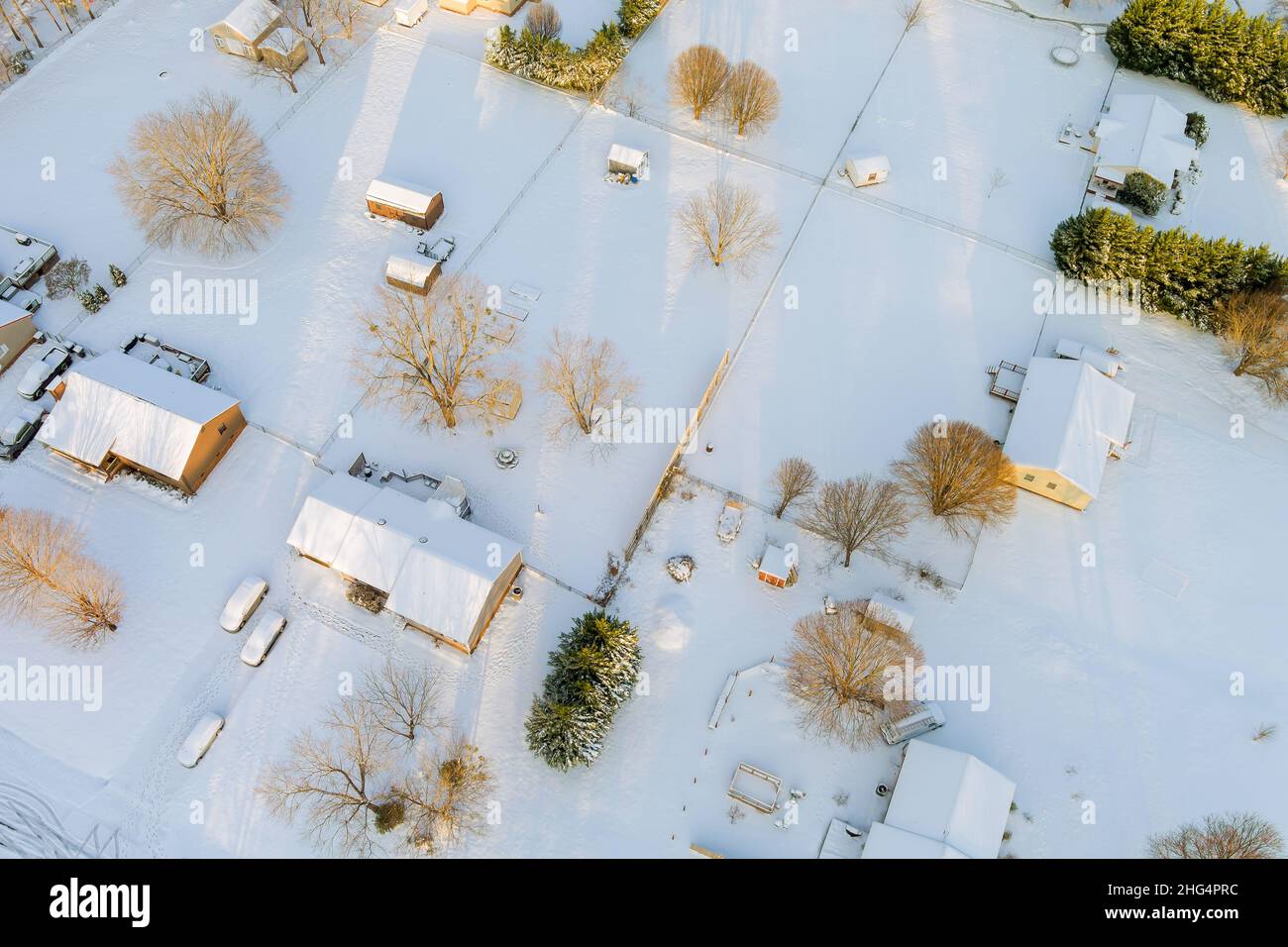 Mit Blick auf den Winter suny Tag eine kleine Stadt A Boiling Springs in der South Carolina USA Stockfoto