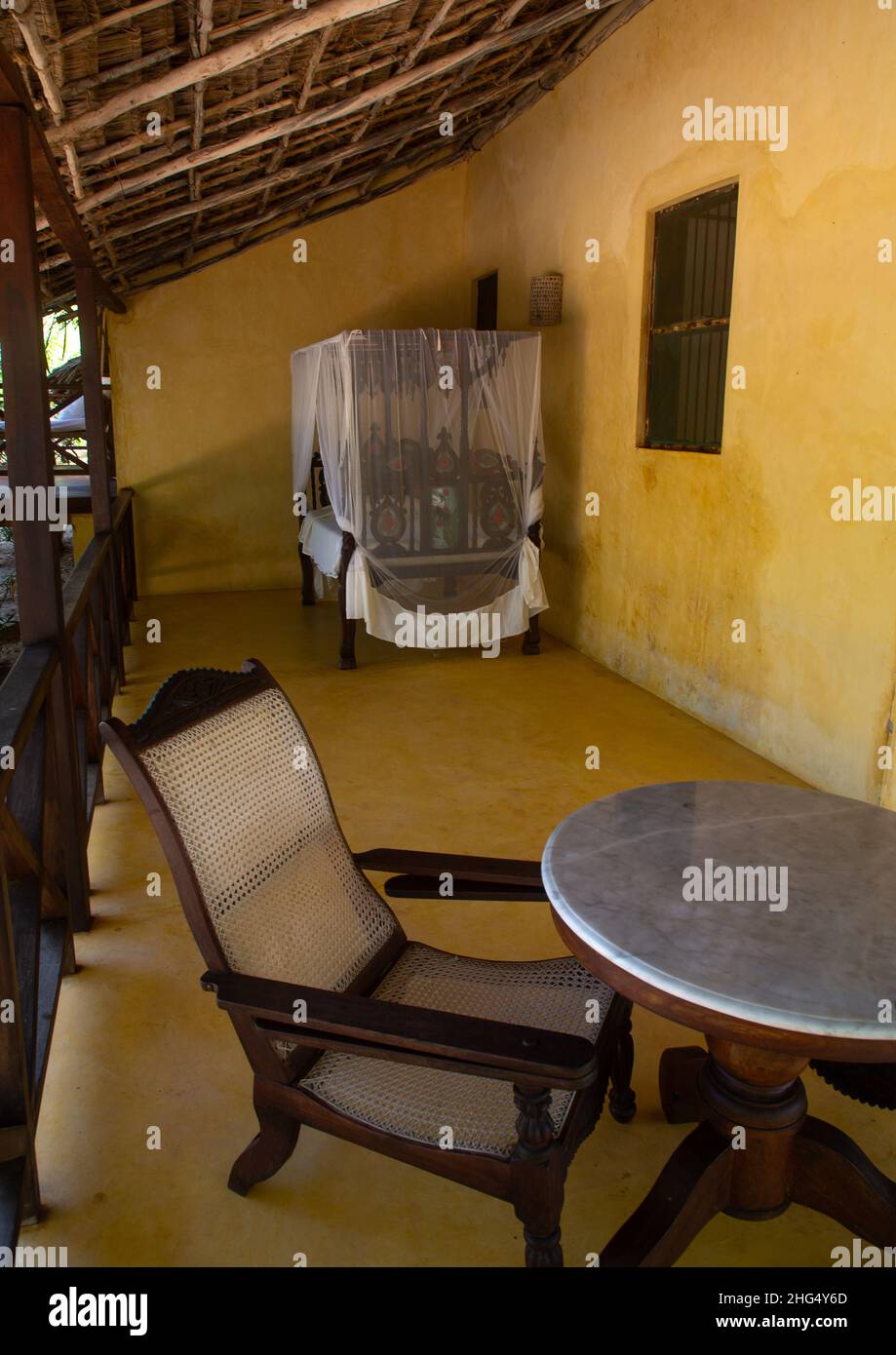 Jahazi House Daybed, Lamu County, Lamu, Kenia Stockfoto