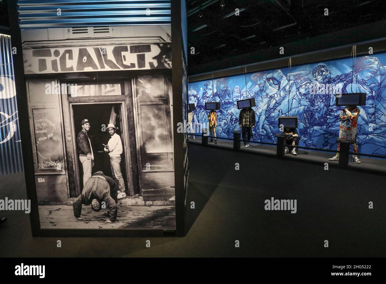 HIP-HOP 360 AUSSTELLUNG PARIS Stockfoto
