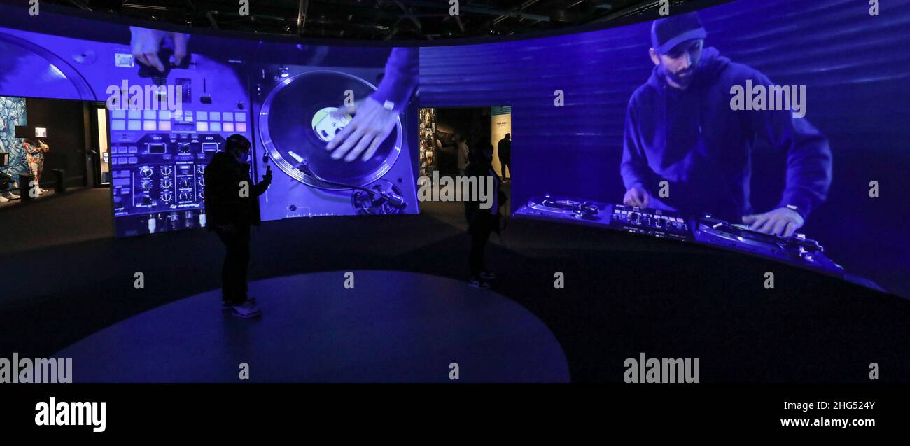 HIP-HOP 360 AUSSTELLUNG PARIS Stockfoto