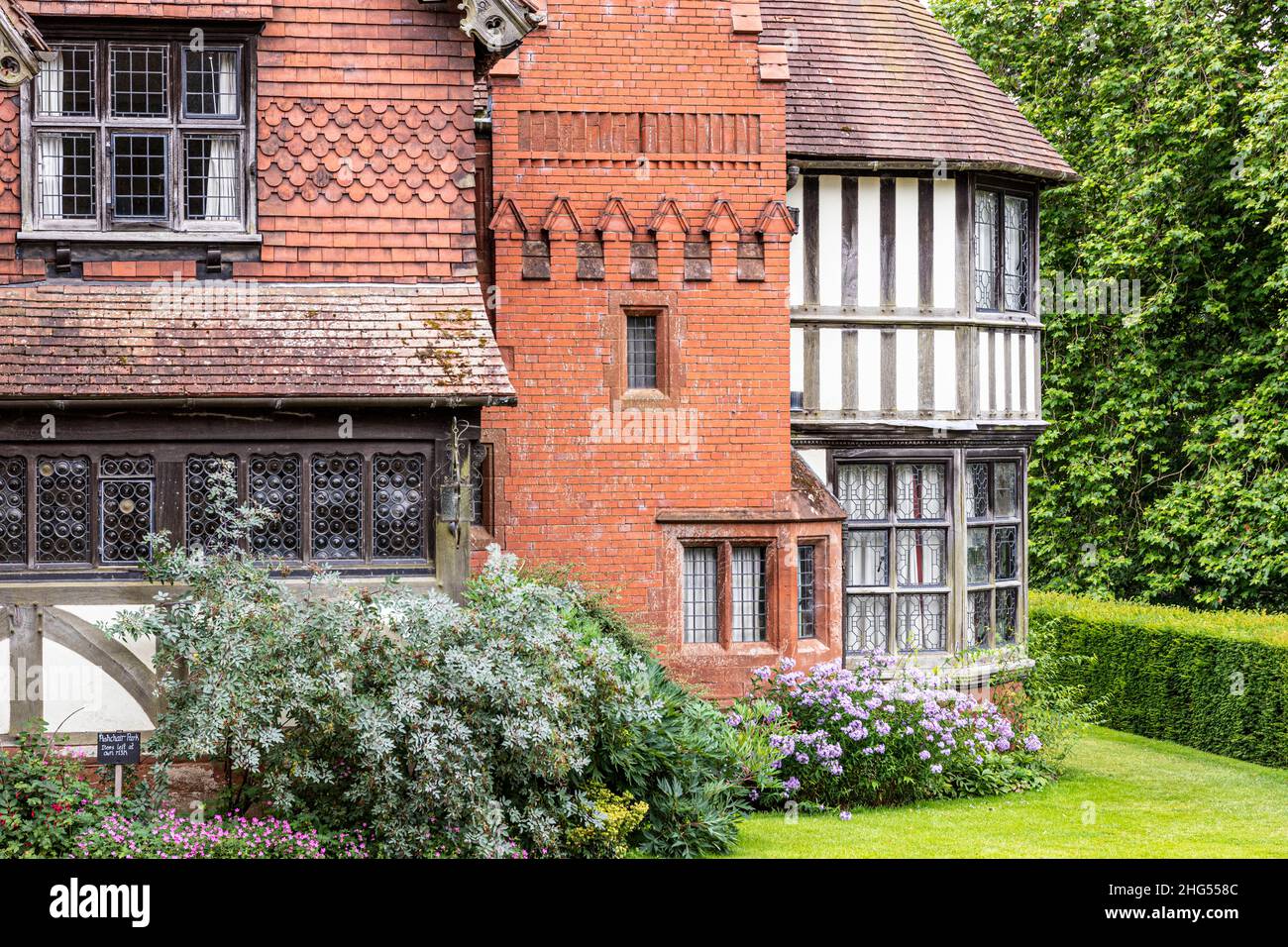 Wightwick Manor in der Nähe von Wolverhampton, West Midlands, Großbritannien Stockfoto