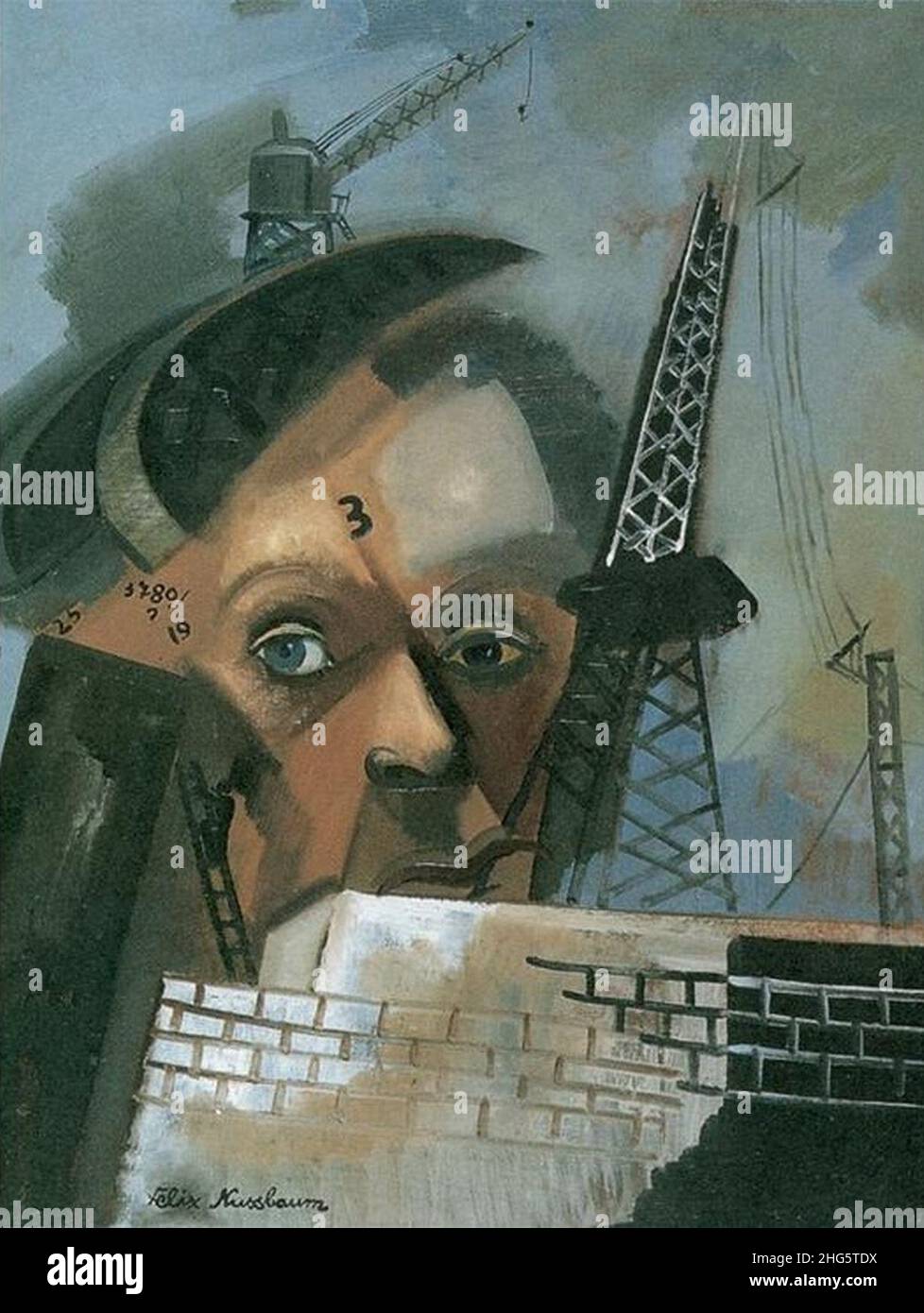 Selbstporträt (Selbstporträt in surrealer Landschaft), 1939. Stockfoto