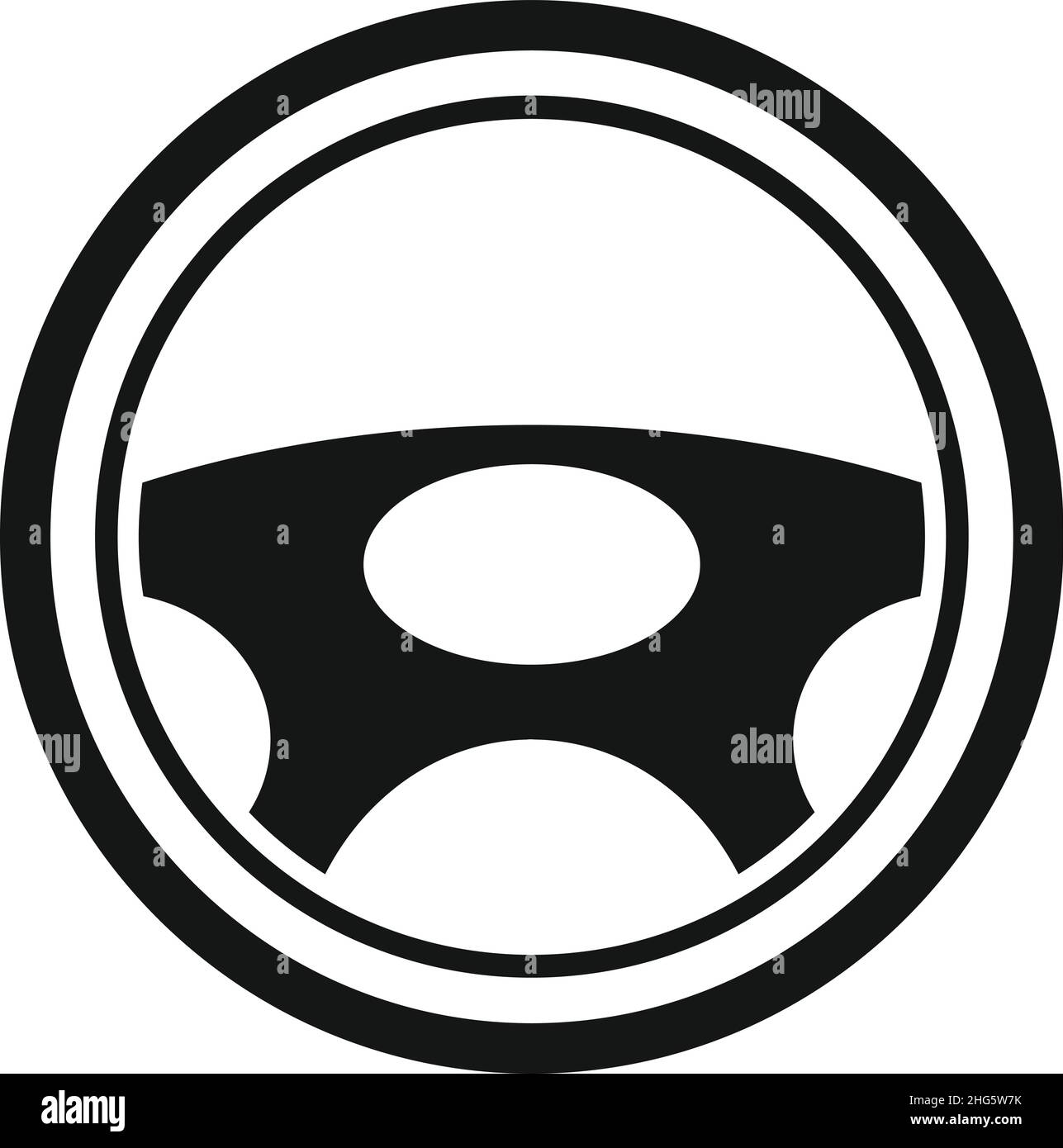 Schwarz Einfachen Line-Design Vektor-Symbol Für Lenkrad Mit