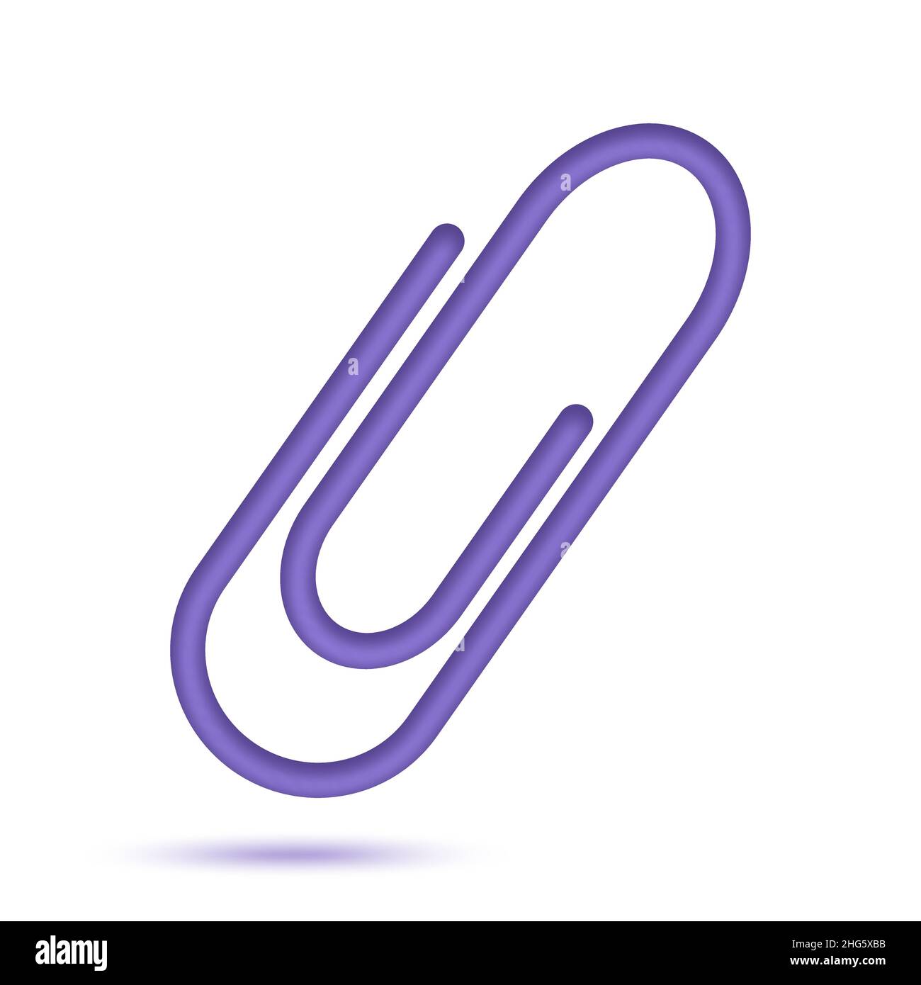 Büroklammer 3D-Symbol Stock Vektor