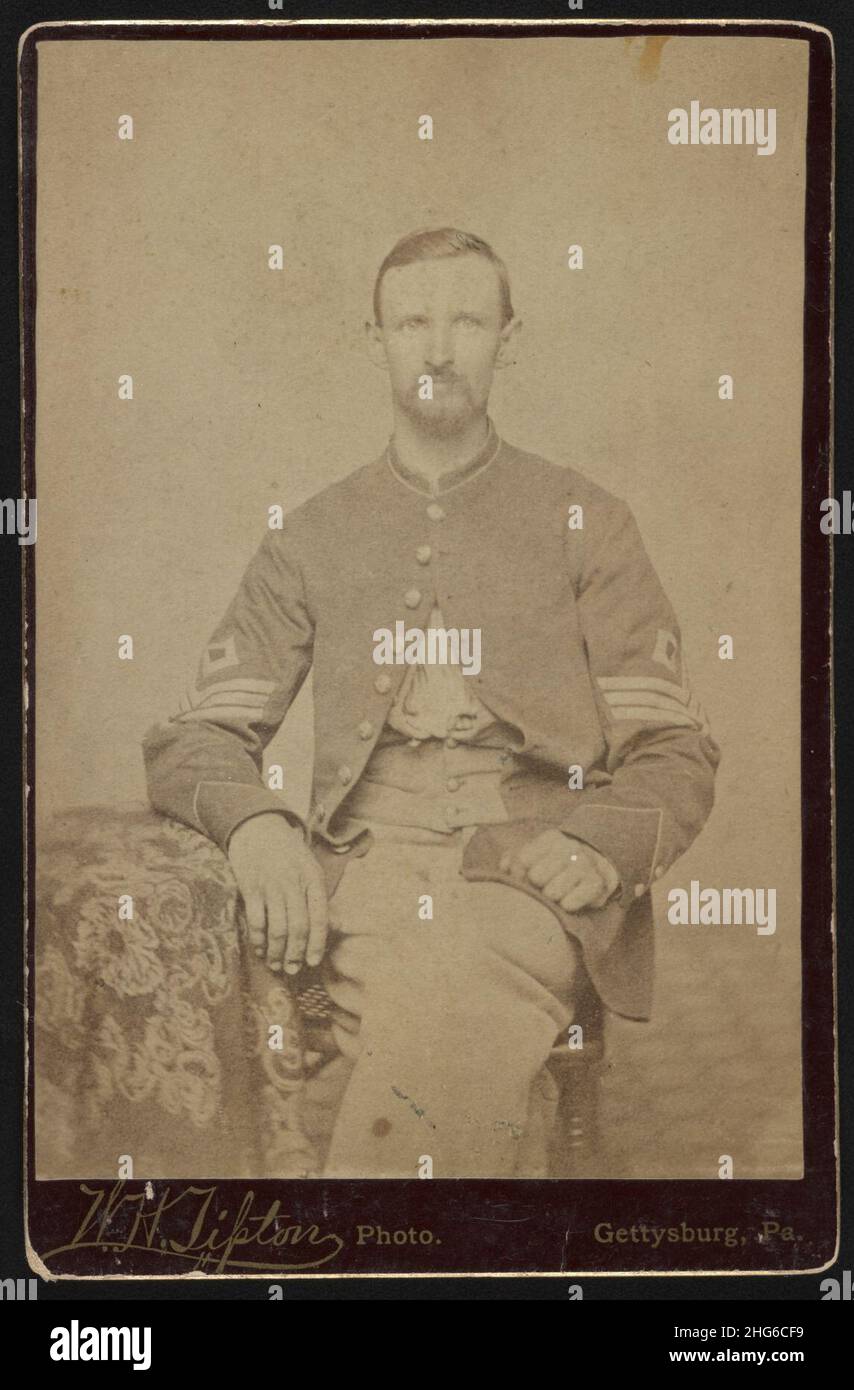 Sergeant Nichola G. Wilson von Co. G, 138th Pennsylvania Infantry Regiment in Uniform) - W.H. Tipton Foto, Gettysburg, Pa Stockfoto