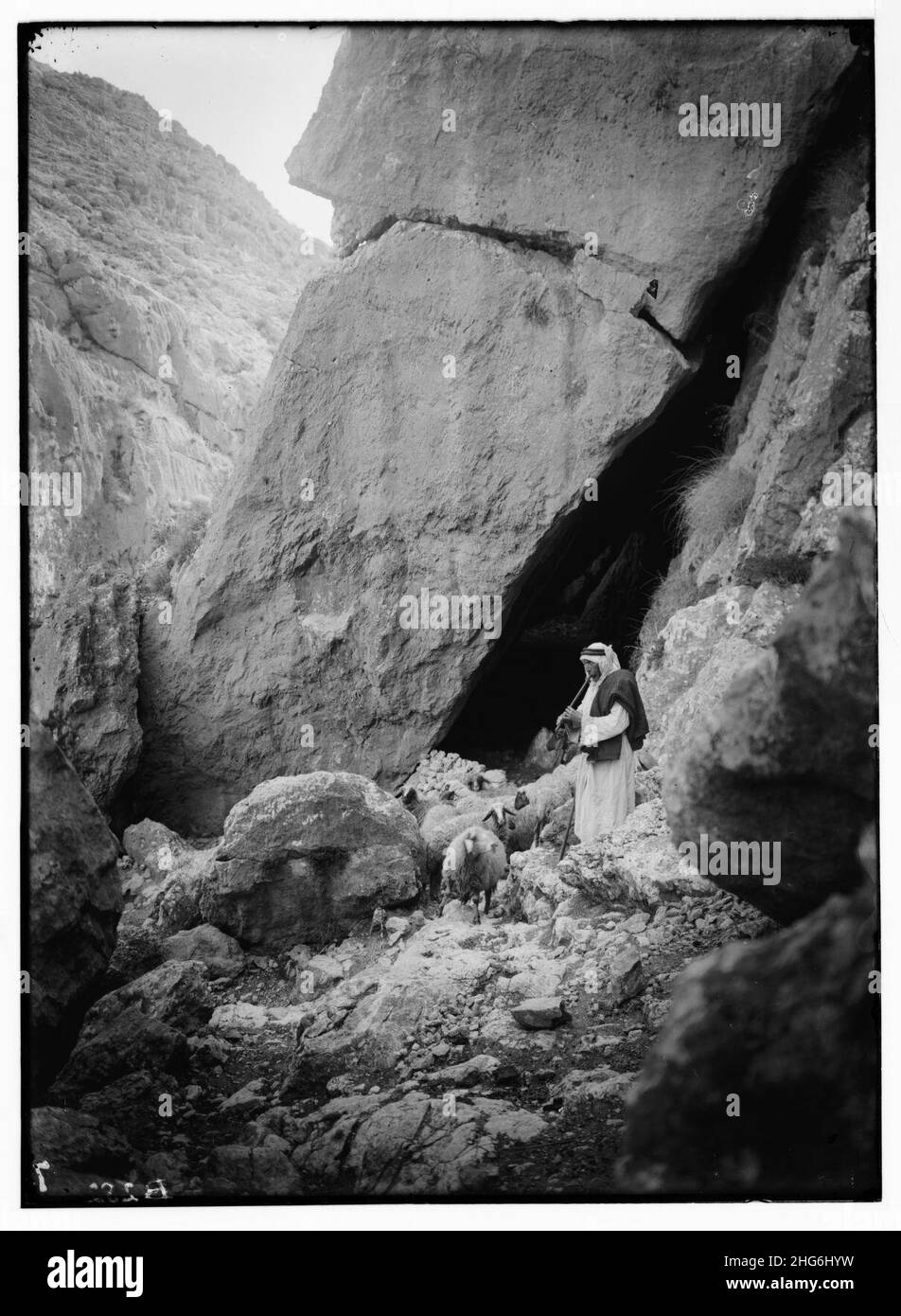 Set aus dreizehn ausgewählten Folien über das Leben der Hirten, die den 23. Psalm illustrieren. 'Ich werde kein Böses fürchten, denn du bist mit mir'. Stockfoto