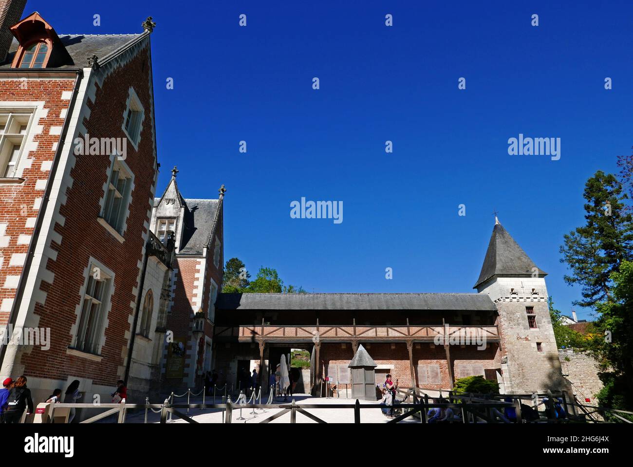 Chateau du Clos Luce, wo Leonardo da Vinci starb, Amboise, Indre-et-Loire, Touraine, Frankreich, Europa Stockfoto