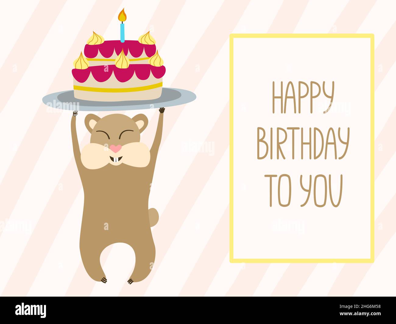 Happy birthday hamster Stock-Vektorgrafiken kaufen - Alamy
