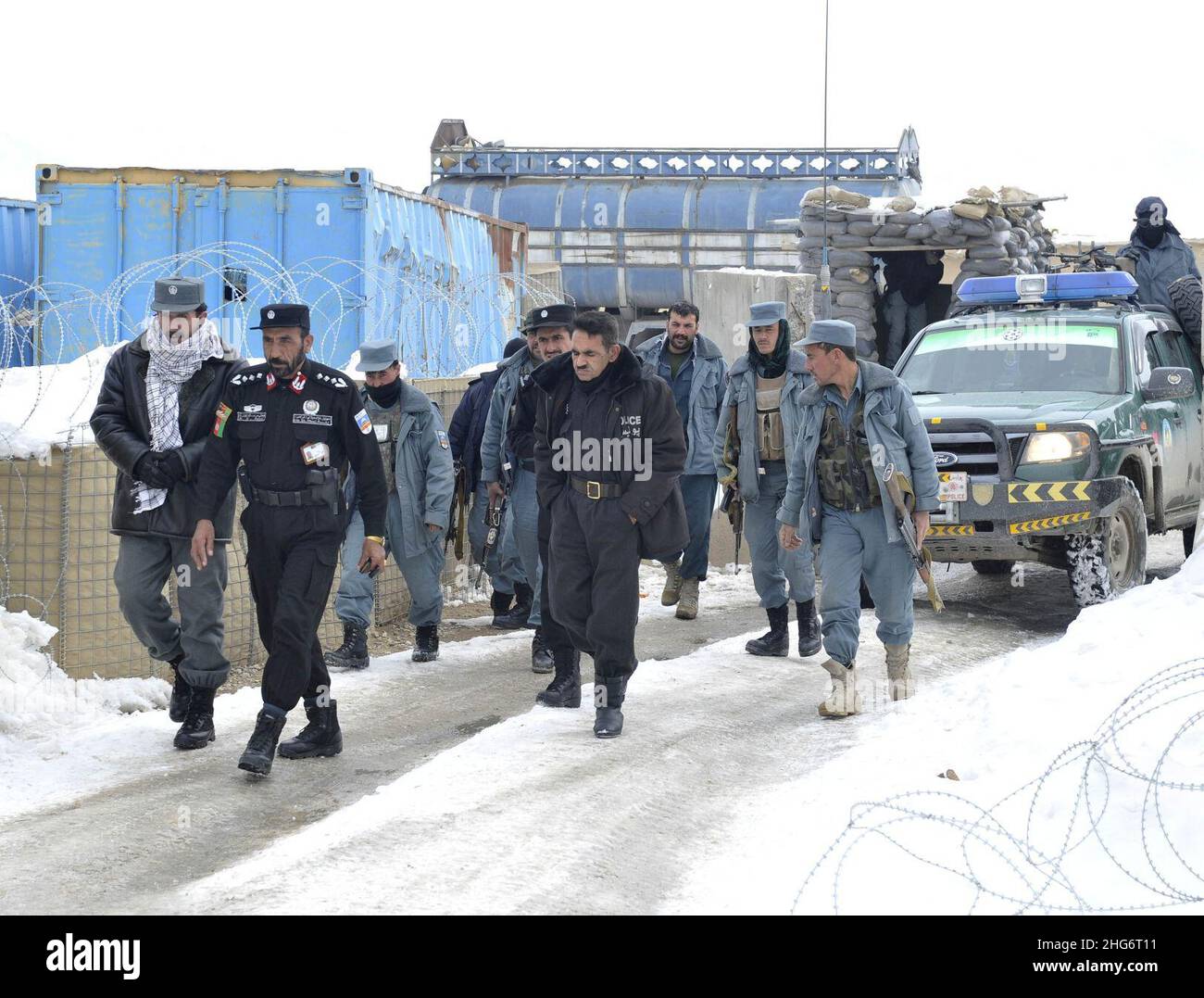 Shah Joy Bezirk Afghan Local Police zahlen Tag 120201 Stockfoto