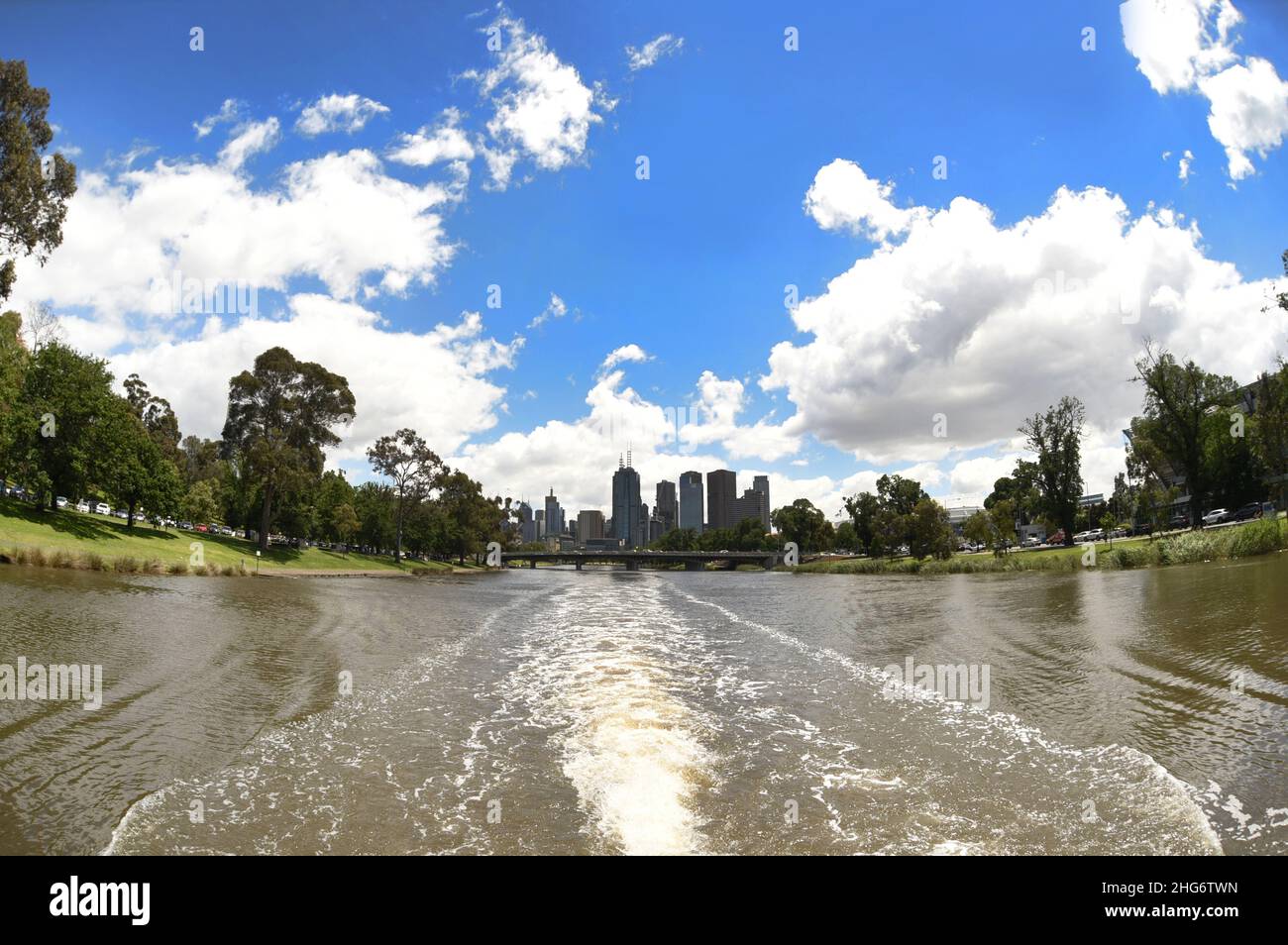 Melbourne City Yarra Flusskreuzfahrt, Victoria, Australien Reiseurlaub Stockfoto