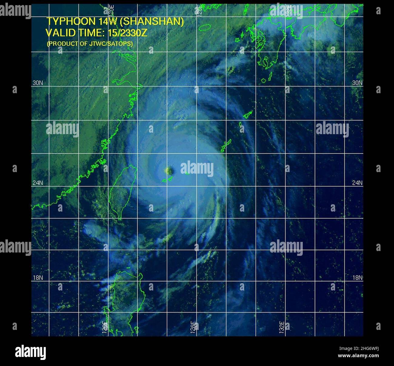 Shanshan 2006-09-15 2330Z. Stockfoto