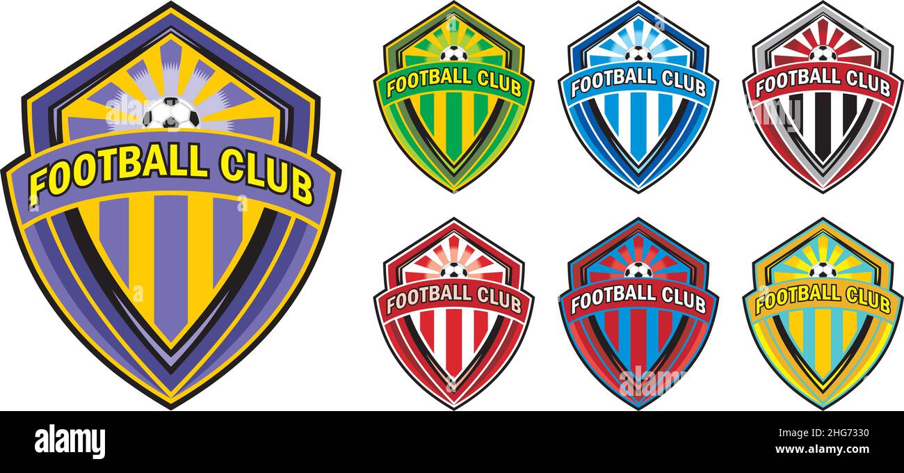Fußballverein-Logosatz Stock Vektor