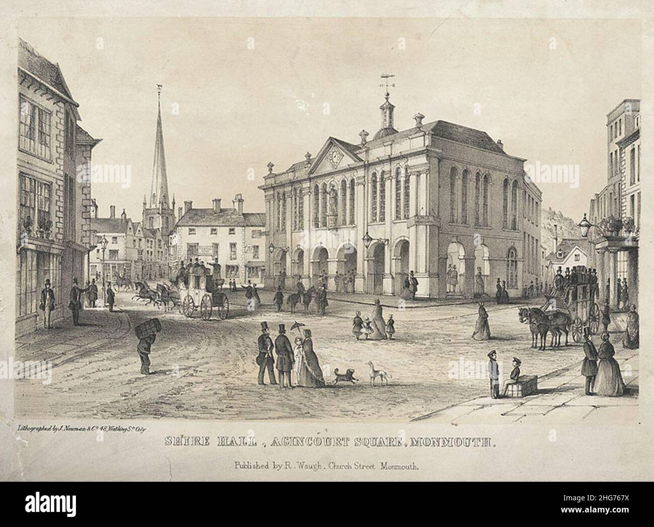 Shire Hall, Agincourt Square, Monmouth. (3375358). Stockfoto