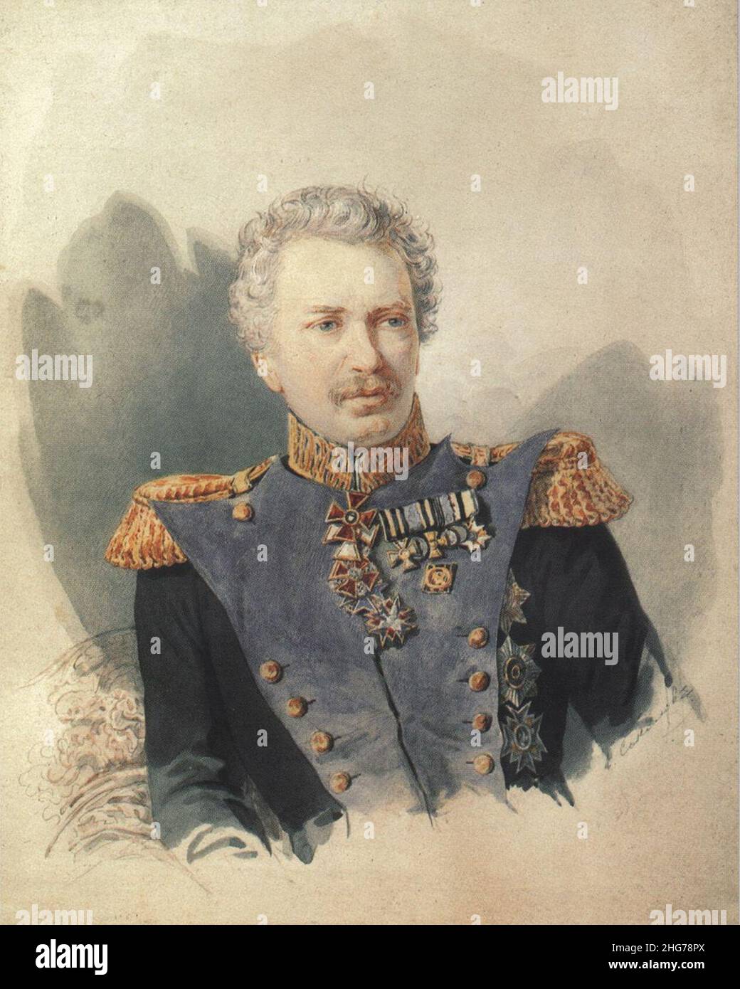 Shubert Fedor Fedorovich (von P. Sokolov). Stockfoto