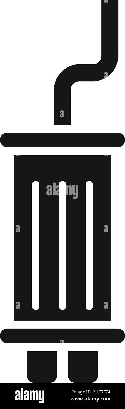 Auto Auspuff Symbol einfache Vektor. Motorrohr. Rauchautomatik Stock Vektor