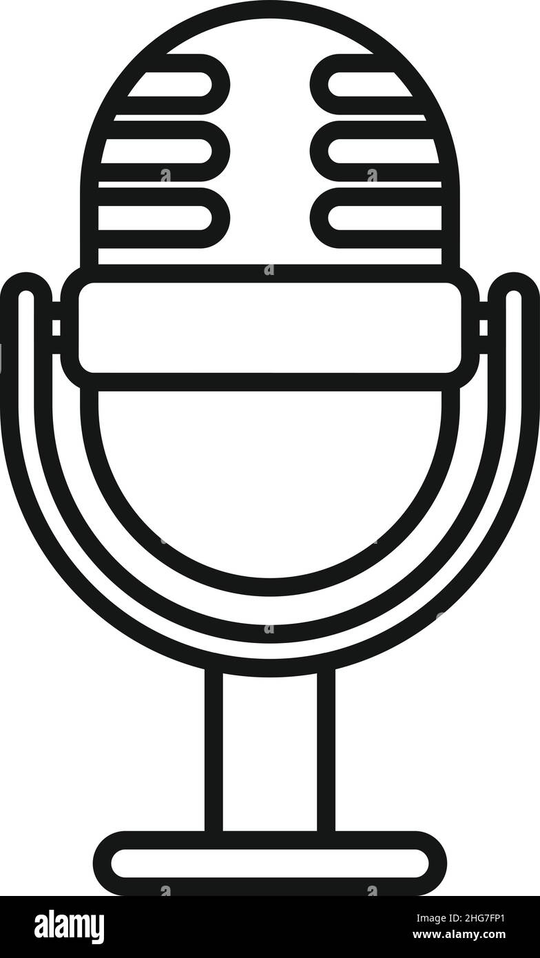 Symboldarstellung für Studio-Mikrofone. Videokino. Festspielrahmen Stock Vektor