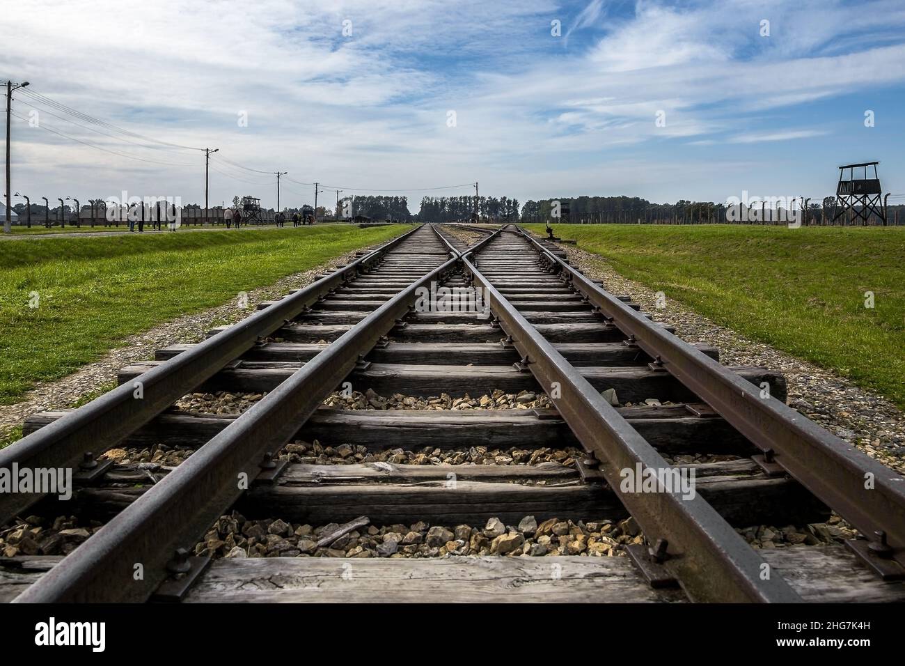 Gedenktag Deportation Bahnkonzept, Auschwitz Birkenau Stockfoto