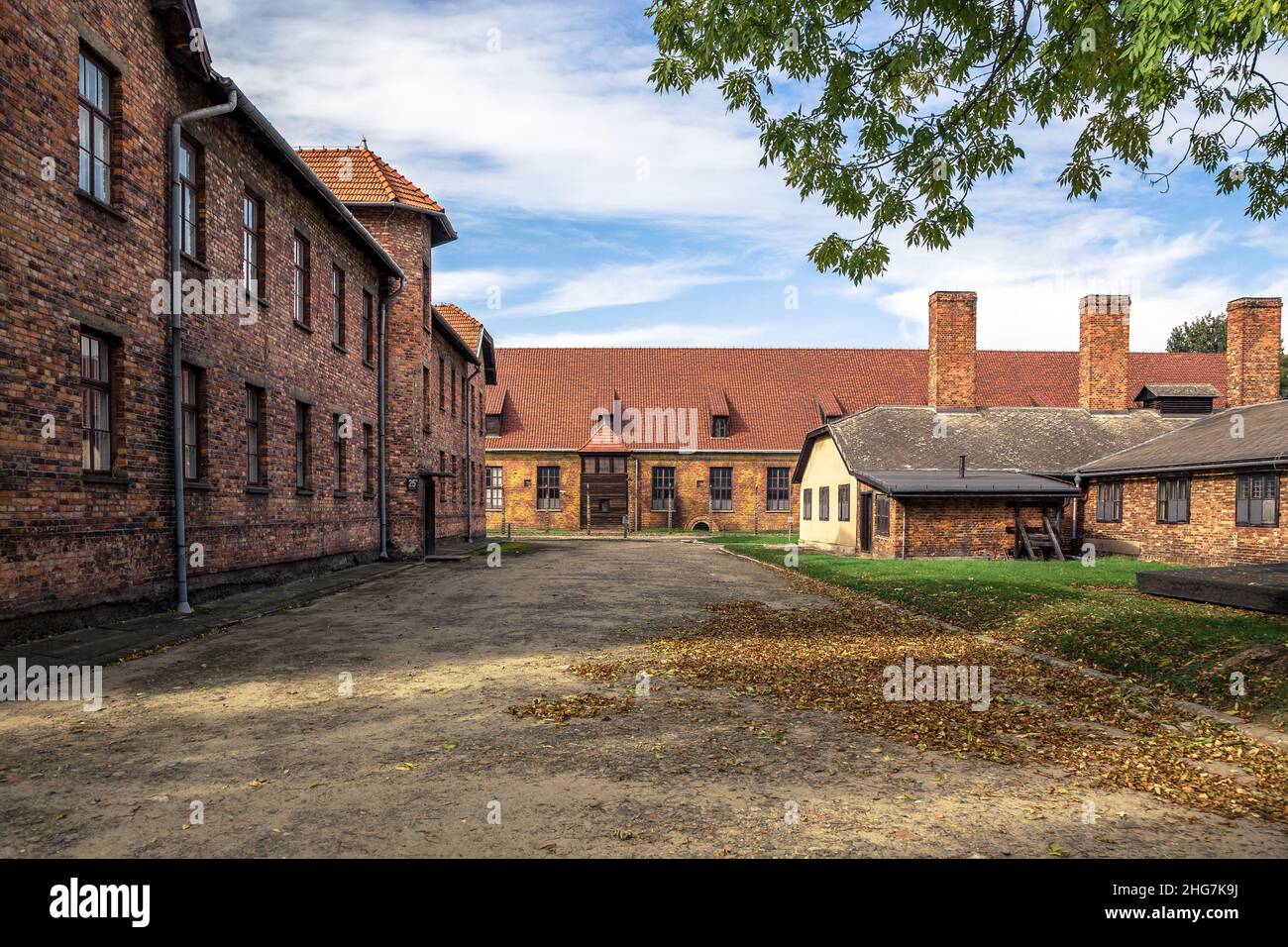 Gefängnis aus Ziegelsteinen, Konzentrationslager Auschwitz-Birkenau, Polen Stockfoto