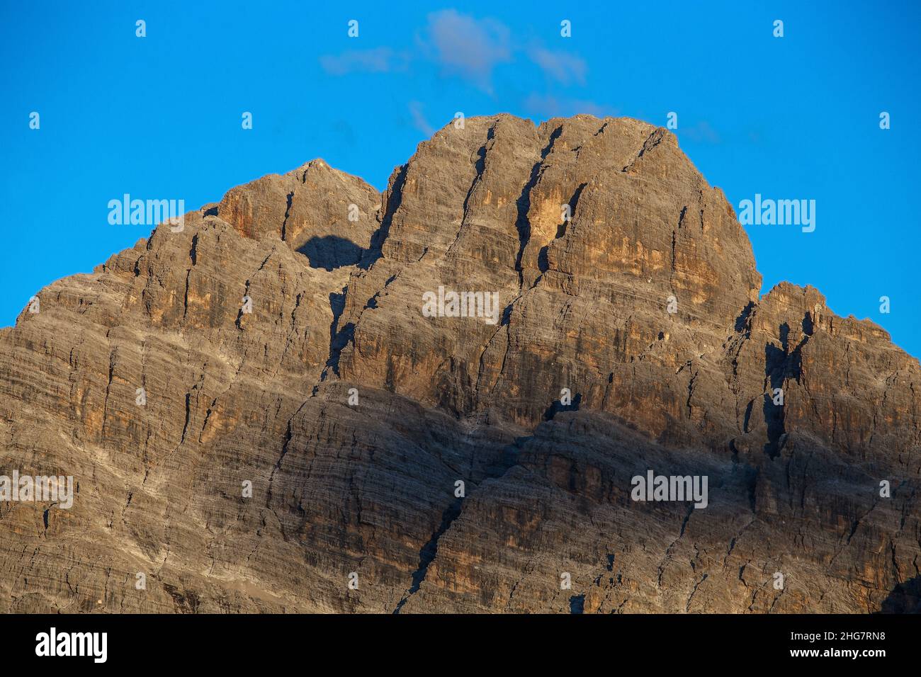 Dolomit von Tofane alps bei Sonnenaufgang, Cortina, Venetien, Italien Stockfoto