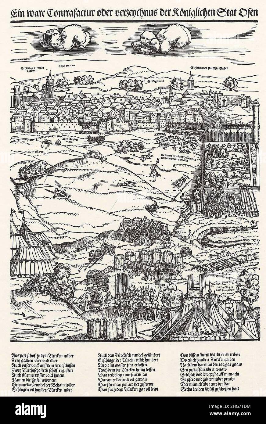 Belagerung von Buda (1541) II.. Stockfoto