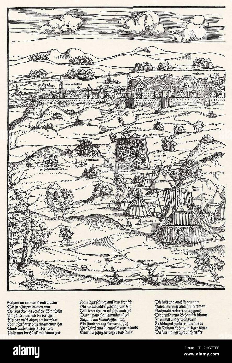 Belagerungszustand von Buda (1541) I.. Stockfoto