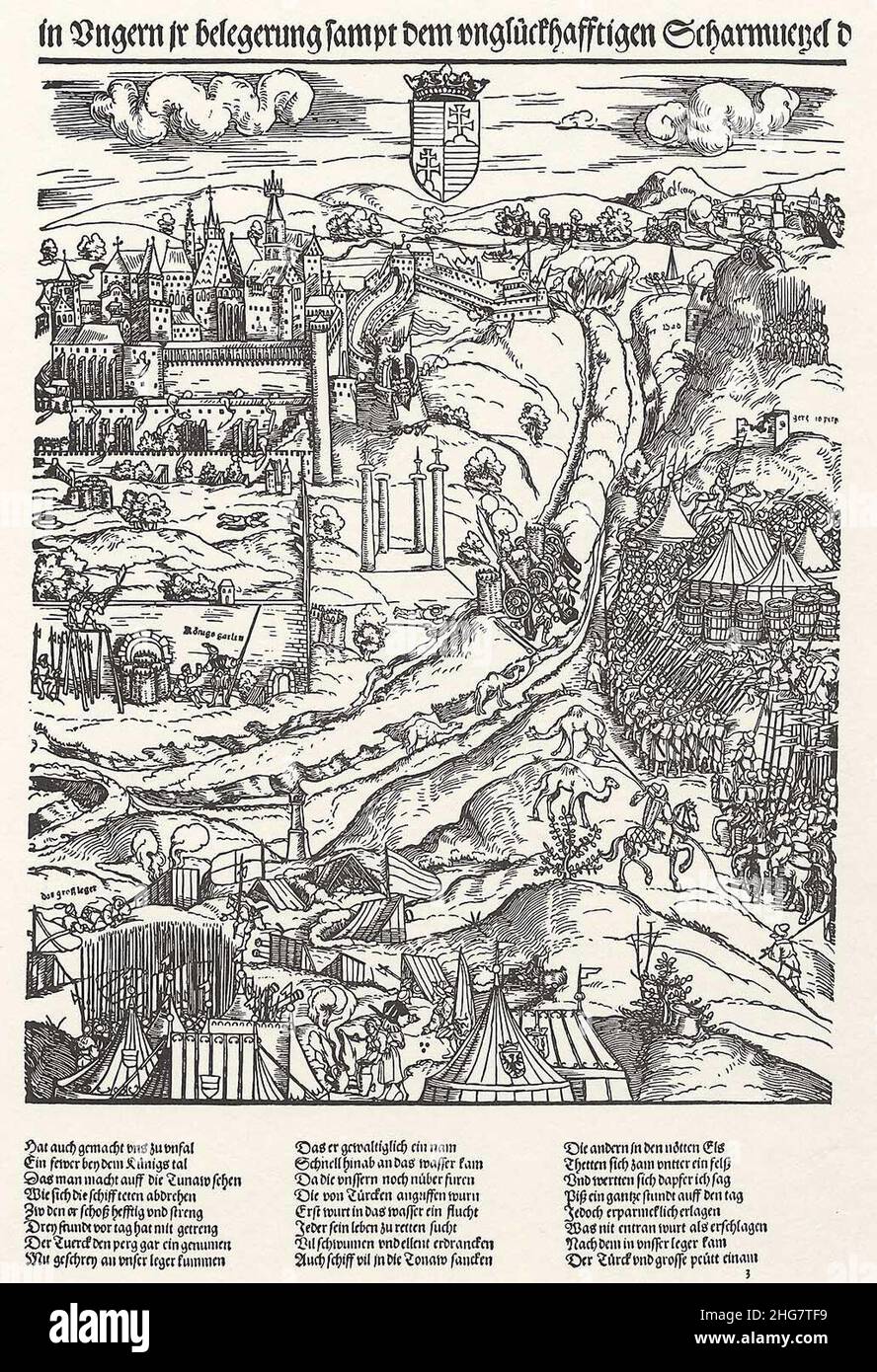 Belagerung von Buda (1541). Stockfoto
