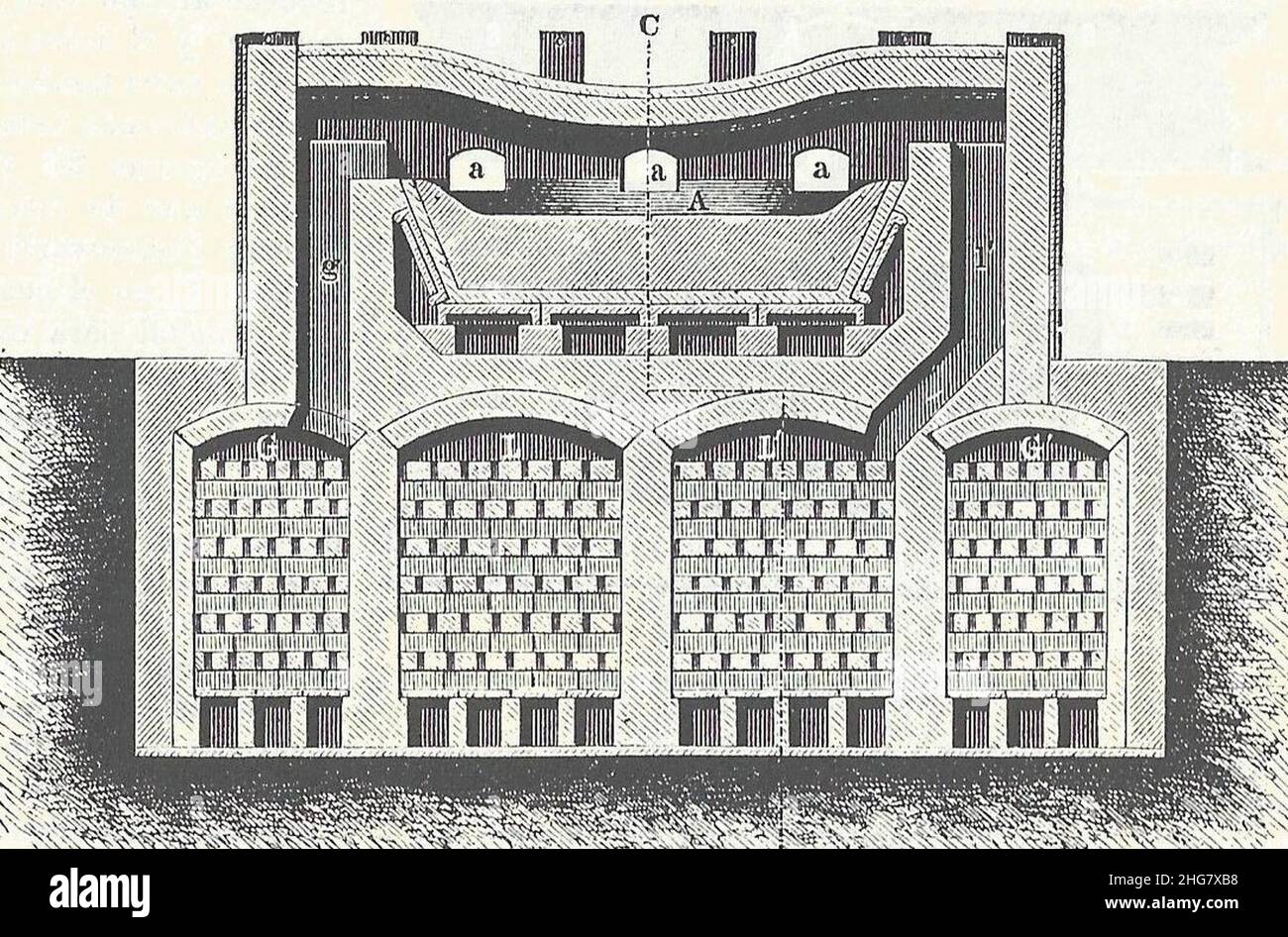 Siemens-Martin-Konverter. Stockfoto