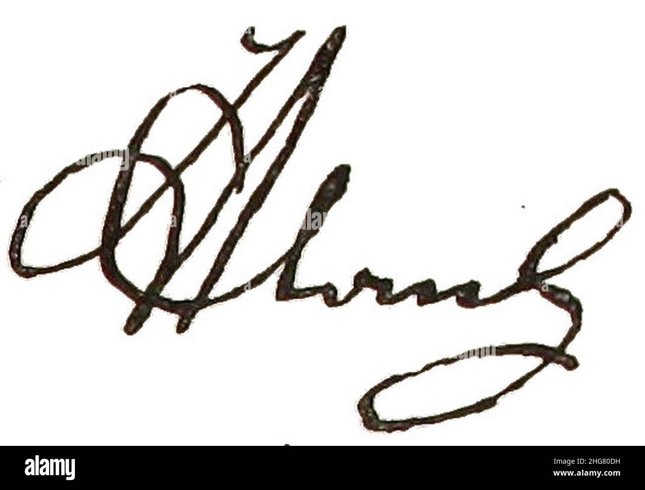 Signatur August Wilhelm Iffland (beschnitten). Stockfoto