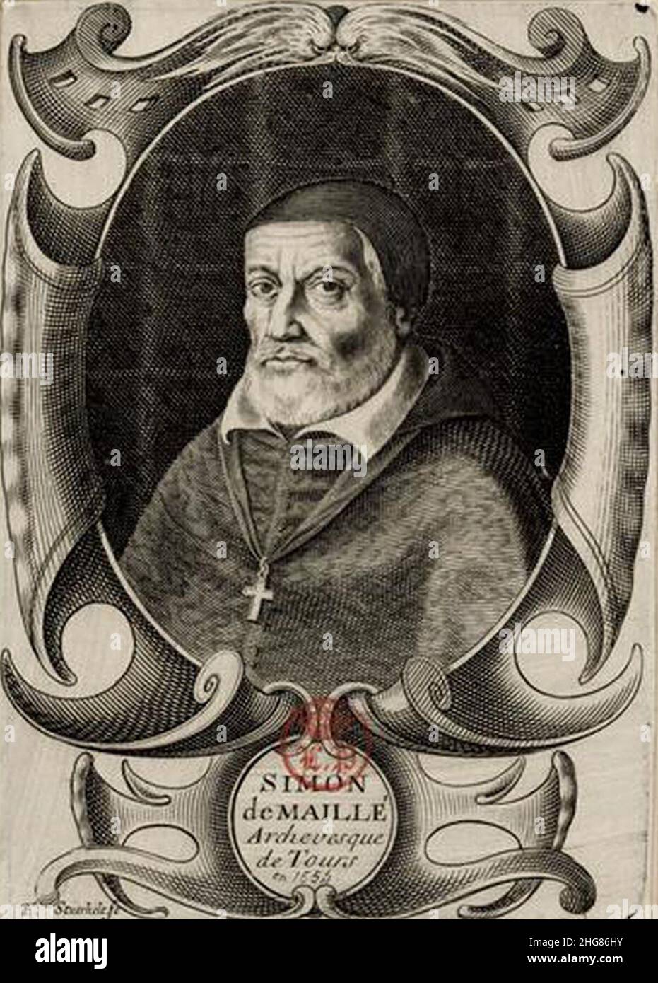 Simon de Maillé-Brézé (1515-1597), Archevêque de Tours en 1554. Stockfoto