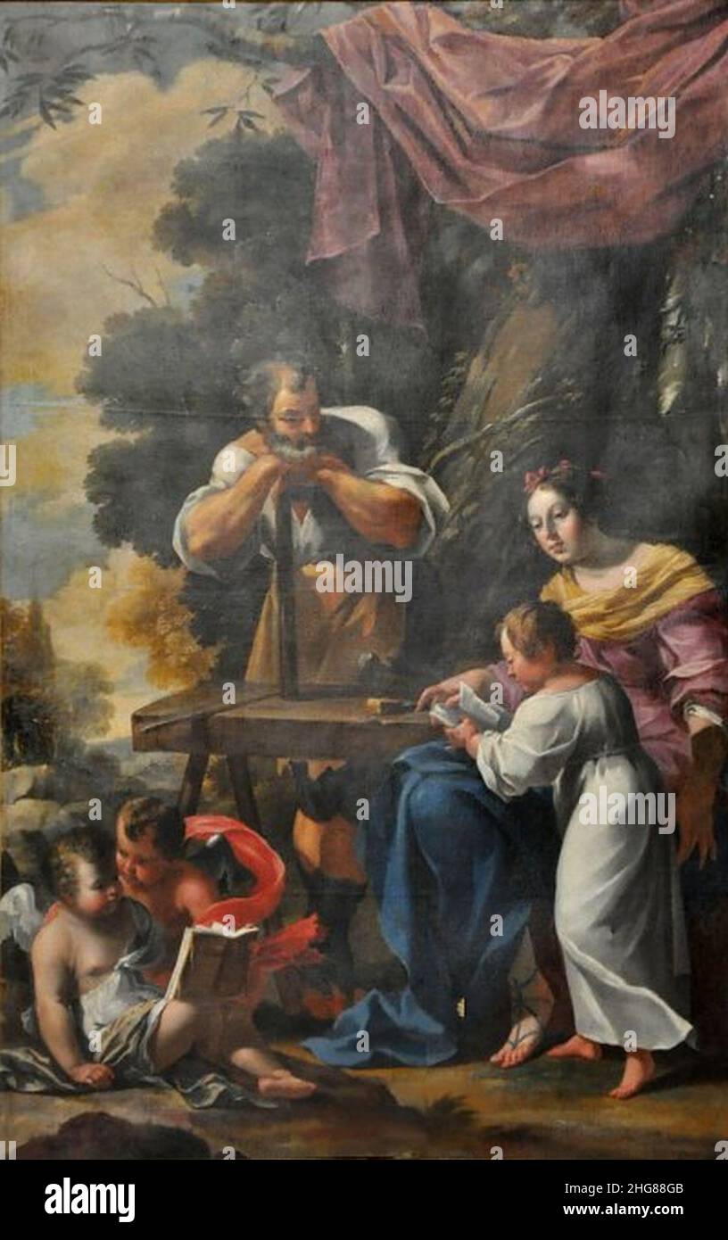 Simon Vouet (Entourage) - Éducation de Jésus - St. Thomas d'Aquin. Stockfoto