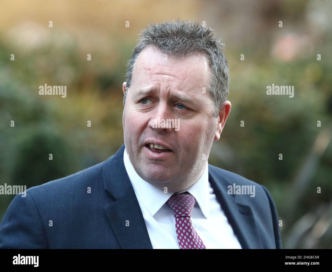 London, Großbritannien, 18th. Januar 2022. Chief Whip Mark Spencer verlässt die Downing Street nach der wöchentlichen Kabinettssitzung in der Downing Street Nr. 10. Stockfoto