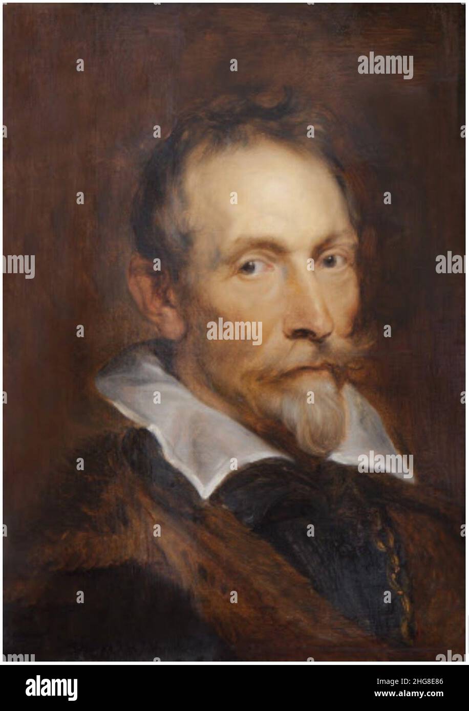 Sir Anthony Van Dyck (zugeschrieben) - Porträt von Jan Woverius (Jan van den Wouwer). Stockfoto