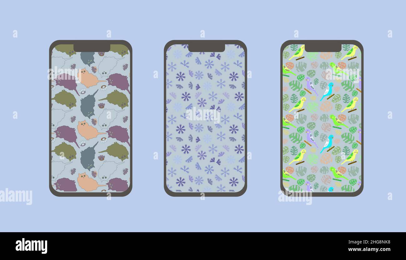 Abstrakte und realistische Hintergrundbilder für Telefon und Website Stock Vektor