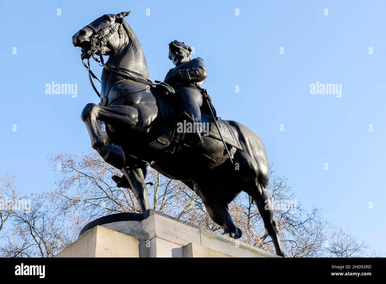 Statue von König Edward VII., Waterloo Place, London, Großbritannien. Stockfoto