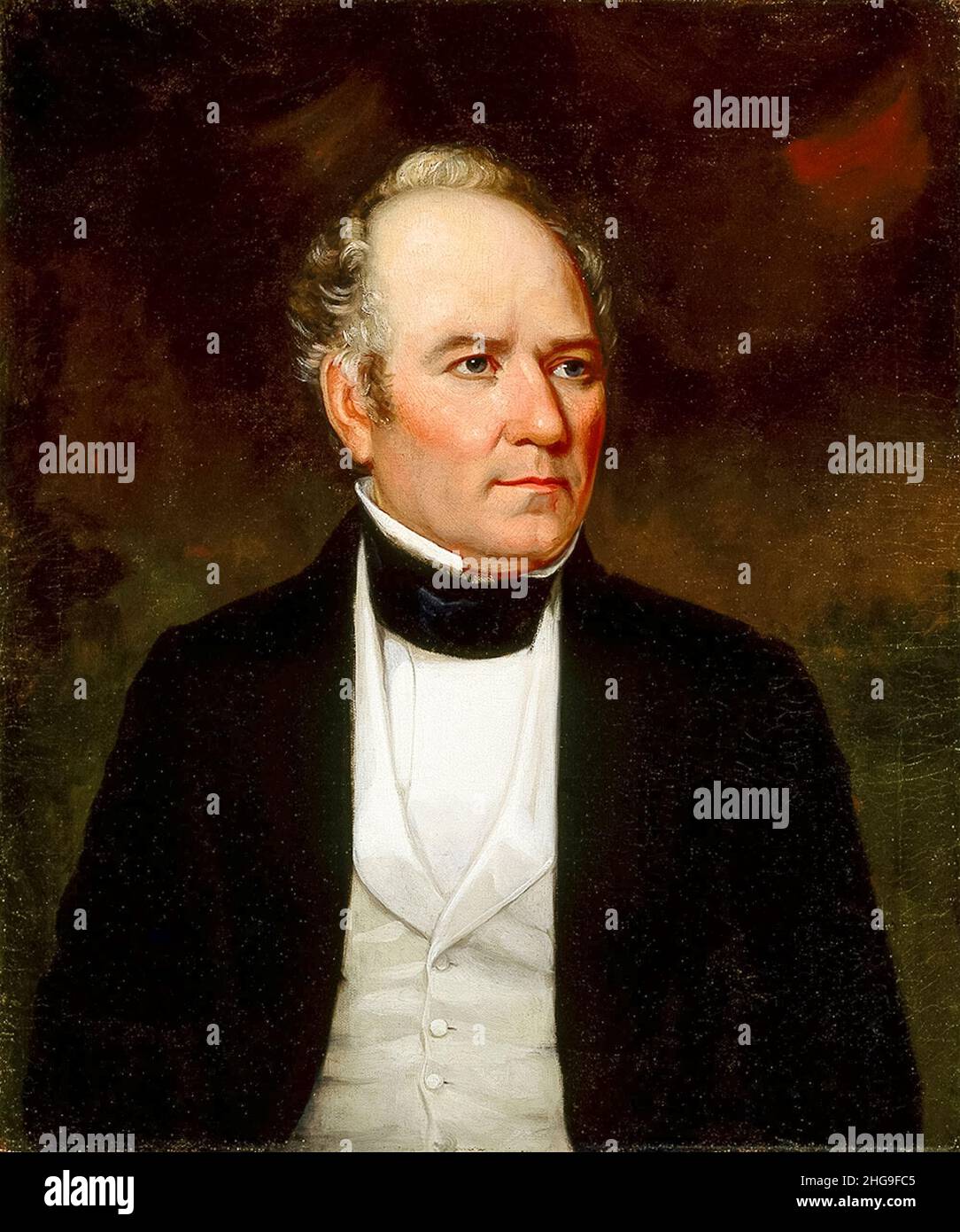 Sam Houston (1793-1863), amerikanischer General und Staatsmann Samuel Houston, Porträtmalerei von Thomas Flintoff, um 1851 Stockfoto