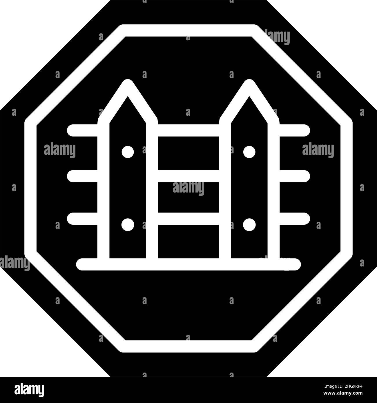 Ländergrenzen schwarzes Glyphen-Symbol Stock Vektor