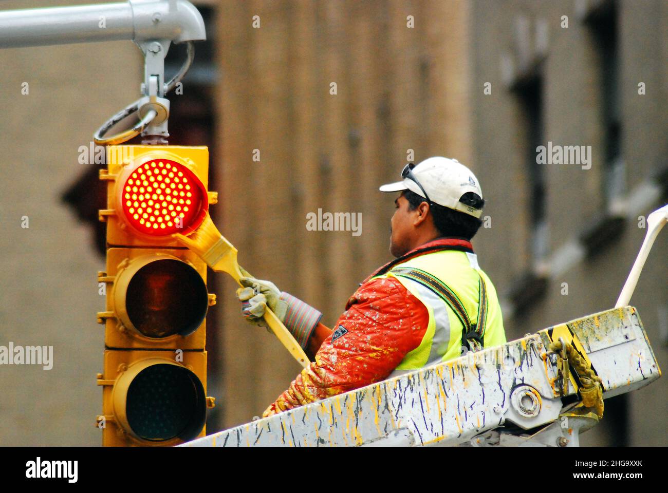 Arbeiten, um die Lichter hübsch zu machen Stockfoto