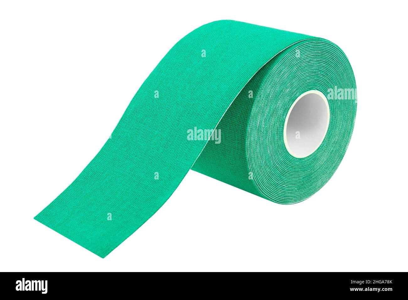 Kinesiologieband isoliert auf weißem Hintergrund Stockfoto
