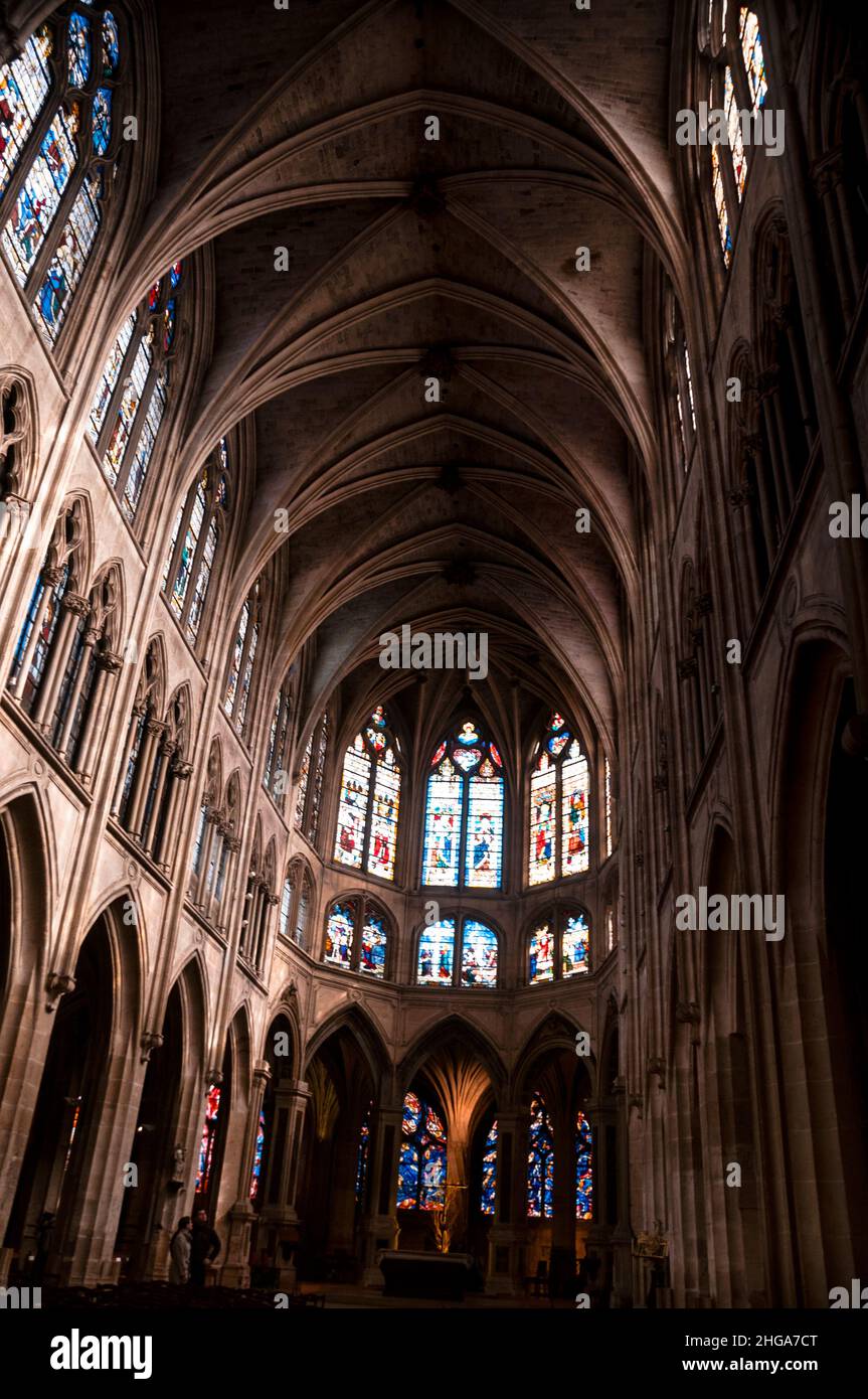 Eglise Saint-Séverin im Quartier Latin von Paris, Frankreich. Stockfoto
