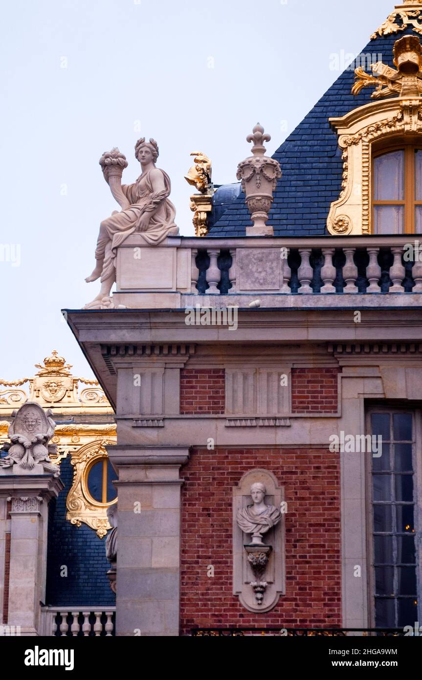 Marmor-Innenhof von Versailles in Paris, Frankreich. Stockfoto